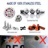License Plate Screws- Stainless Steel Bolt Fasteners Kits for Car Tag Frame Hold