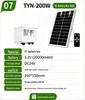 12V/24V/36V Solar Power System with Photovoltaic Panels, Battery Storage, LED Light Box, and Illumination Lights