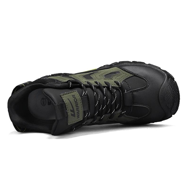 Warrior Casual Sports Fashion Versatile Trendy Classic High-Top Hiking Shoes Men Hiking Shoes Green Black WXP(WZ)-276603