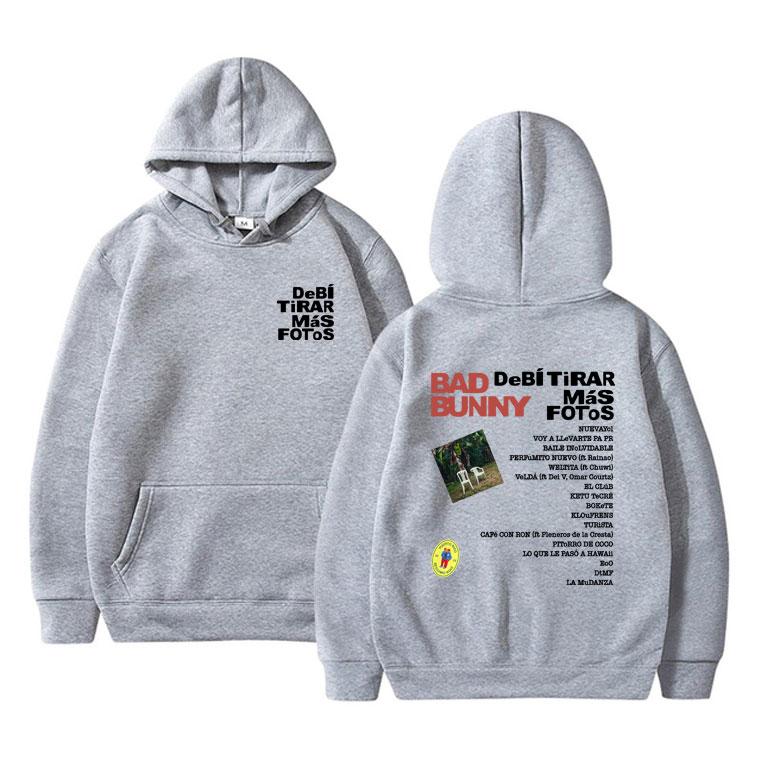 Žhavý rapper Bad Bunny 2025 Nové album Debi Tirar Mas Fotos DTMF Mikina Muži Ženy Móda Oversized Pulovr Pánské Vintage Mikiny