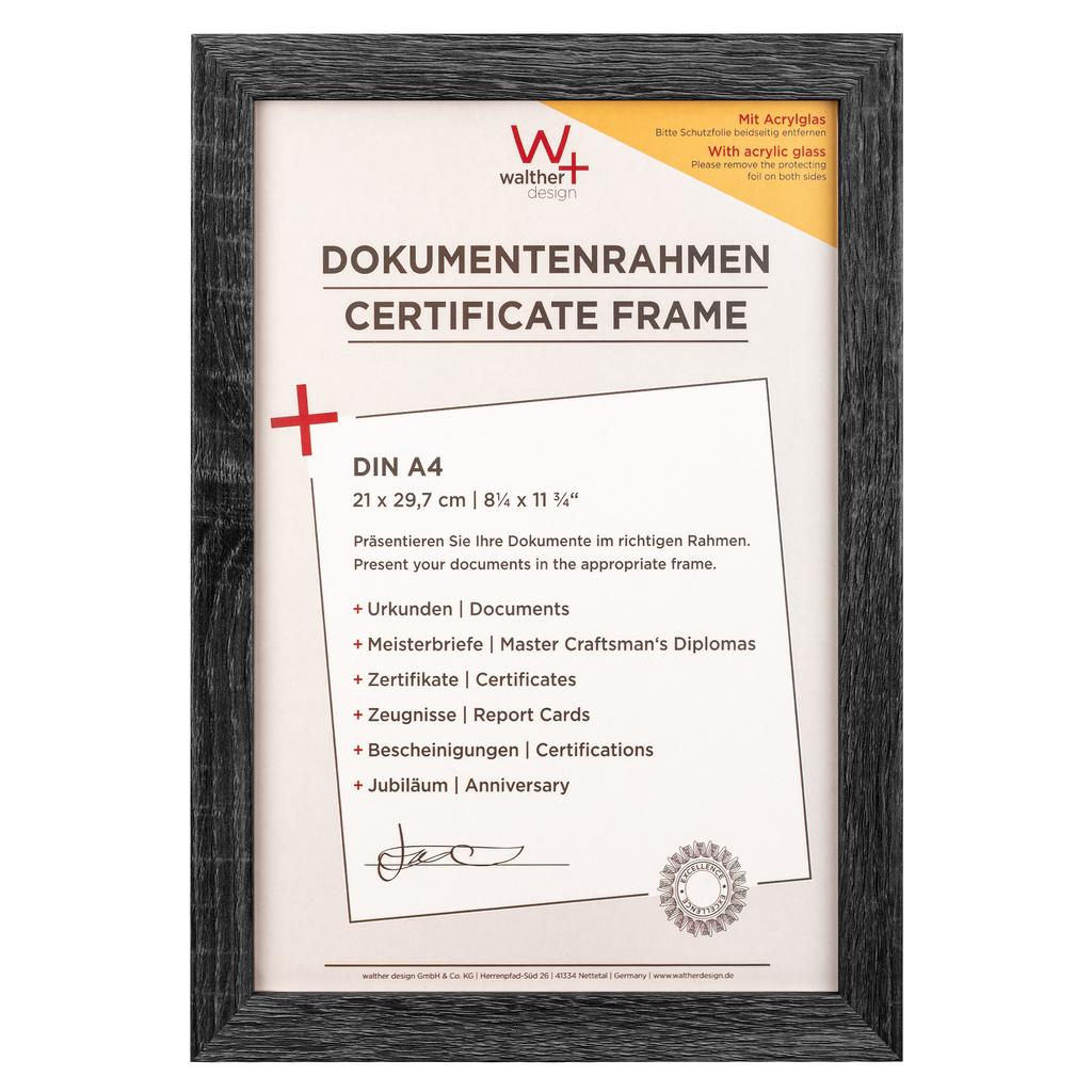 Cadre photo Fiorito en bois avec verre artificiel