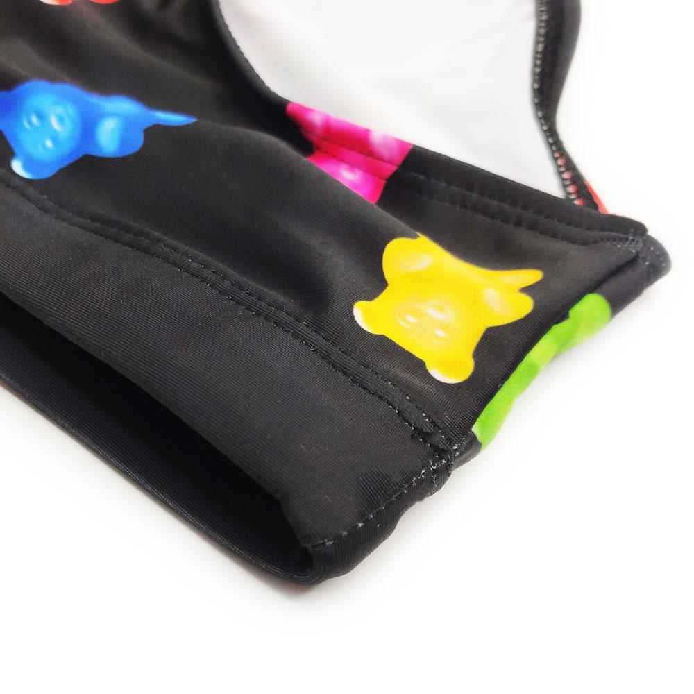 Herren-Badehose, Schwarz, Bärenfarbe, niedrige Taille, enge Passform, sexy Bademode, Strandkleidung, Bräunen, Surfen