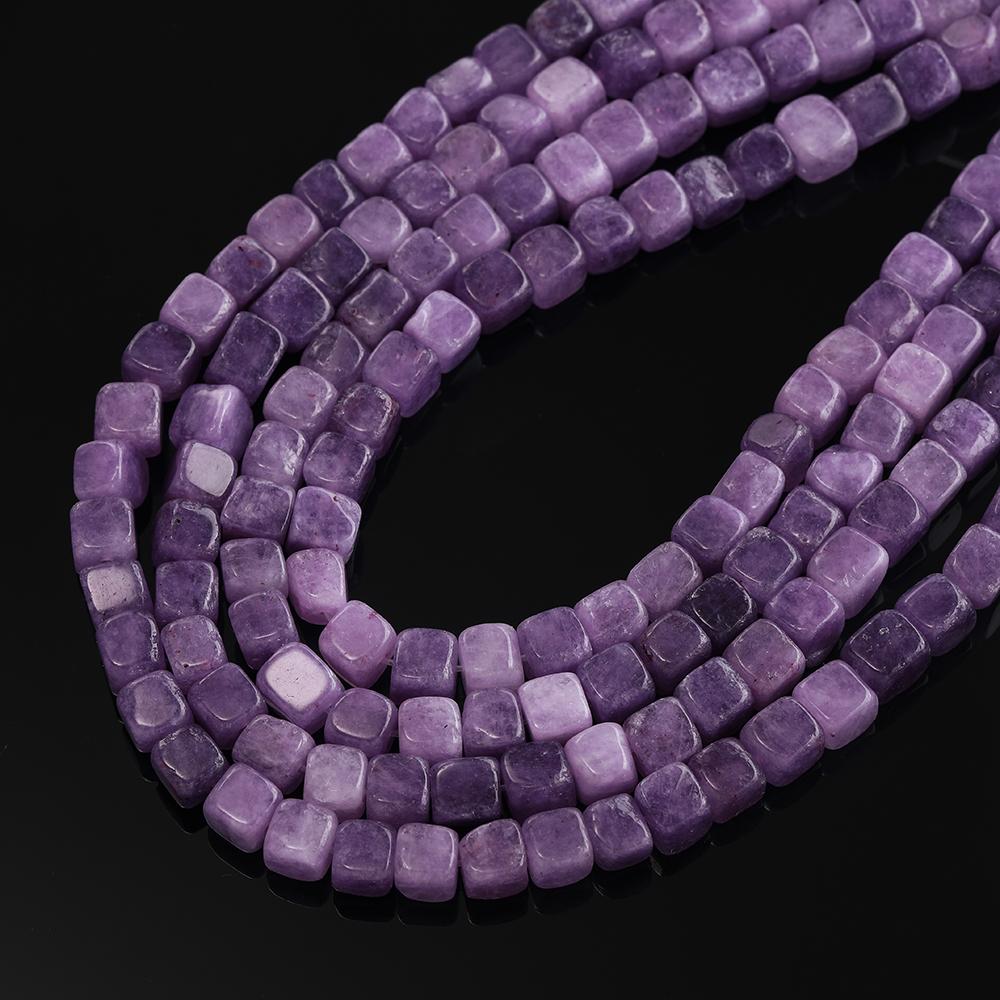 1 Strand Natural Stone Agate Beads 7.5 x 7.5mm Cube Spacer Loose Bead for Jewelry Making DIY Bracelet Necklace Accessories