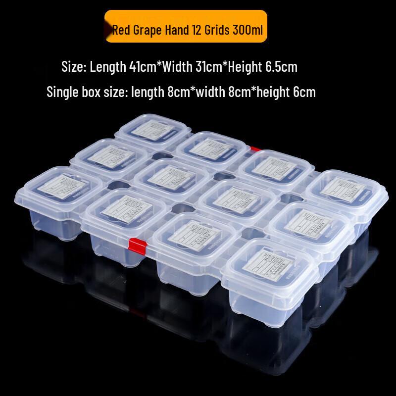 Plastic Compartmented Food Sample Storage Box