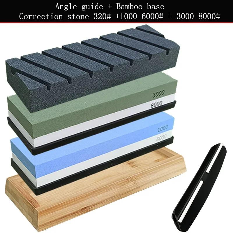 Oilstone Whetstone Sharpening Stone Fixed Knife Sharpener Angle guide 15degrees Accessories Kitche Knives Auxiliary Tool320-8000