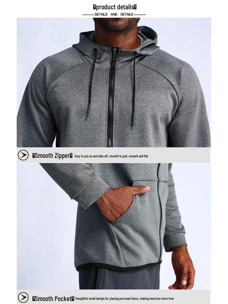 Men's Solid Zipper Hoodie & Long Pants Two-Piece Set (2024)