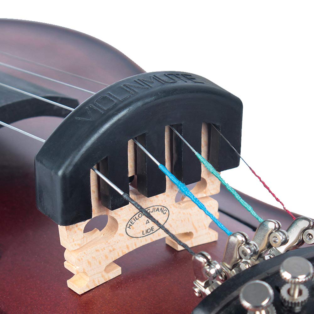 YFFSFDC Sordină Vioară Cauciuc SORDINĂ VIOARĂ Pentru Exersat Noaptea 4/4 Ușoară, Compactă, Portabilă,