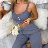 Women's Homewear Lace Camisole Trousers Set of Comfortable Stretch Home Leisure Can Be Worn Outside Pajamas