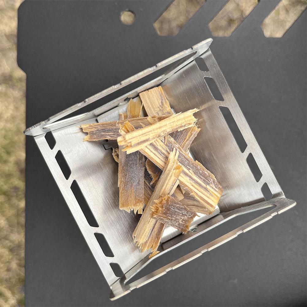 Stainless Steel Mini Folding Stove Portable Charcoal Aromatherapy Stove Wood Fire Stove Outdoor Camping Gear