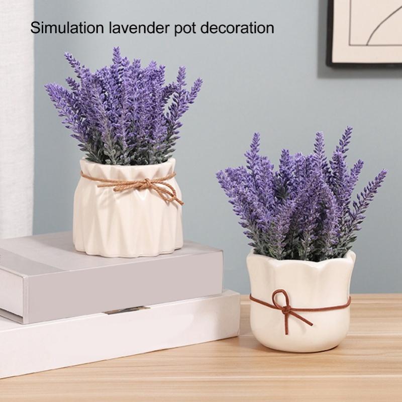 Small Artificial Plants Pots Mini Fake Potted Plants Ornament Indoor Outdoor Home Decor 7146C 02 Pleated Vase