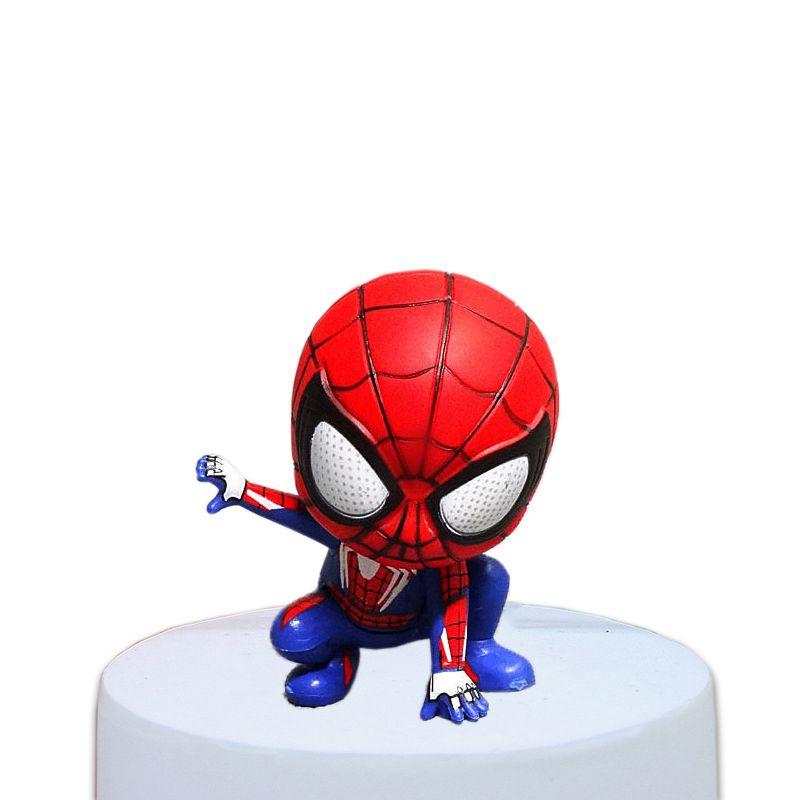 Figure Spiderman Doll Birthday Party Cake Decoration Cartoon Cute Pvc Figure