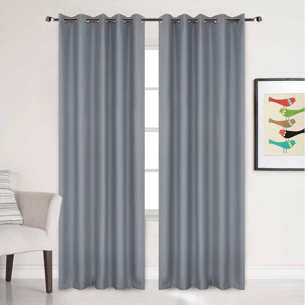 Simple Plain Curtain Cloth, Living Room Bedroom Balcony High Blackout Curtain Finished Product, Can Be