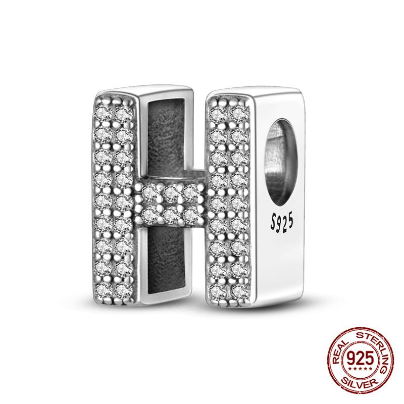 Original Beads 100% 925 Silver 26 Letters A-Z Charms Fit Original Bracelets & 3mm DIY Jewelry Making Women Gifts