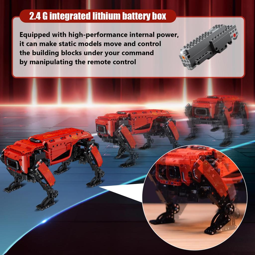 Mold King Technic Mechanical Dog Building Blocks Model 921 Pieces Remote Control Mechanical Dog Toy Building Suitable for Adults and DIY Building