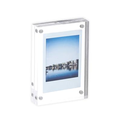 BBEST Acrylic Photo Frame Block Type for Business Trading Instax 75 X 1 Can Be Used Vertically or Can Be Used On Both Photo Comes with Acrylic Photo