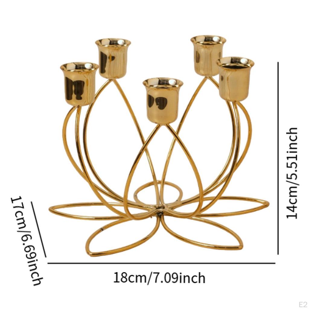 Decorative Iron Candelabra for Office And Bathroom with Pillar Candle Holder