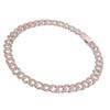 Cuban Necklace Men Women Stylish Elegant Shiny Rhinestones Hip Hop Necklace Jewelry Gift for Party (18inch)