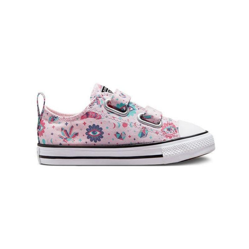 Converse All Star Series Toddler Low Walking Shoes Canvas Vintage Fashion Wear-resistant Pink A01677C