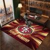 San Francisco 49ers Personalisierter Kristall-Samt-Teppich, Benutzerdefinierter Namens-Text Weicher Anti-Rutsch-Teppich für Wohnzimmer Schlafzimmer