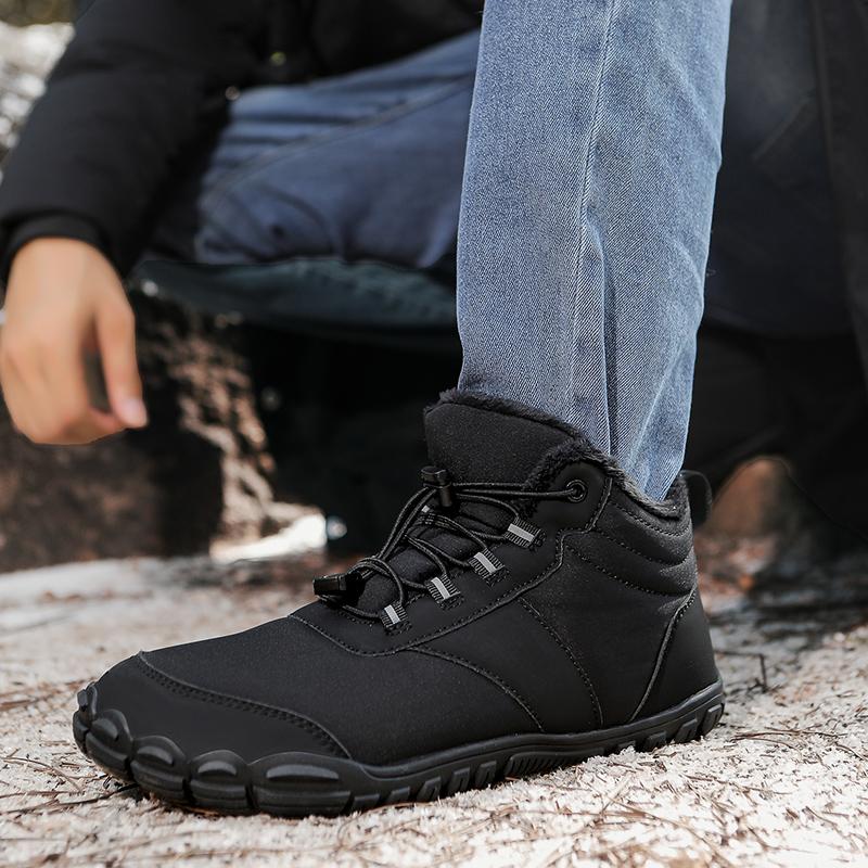 Unisex Cotton Shoes Plush High-top Snow Boots Men Women Warm Winter Hiking Sneakers Non-slip Casual Sports Shoes