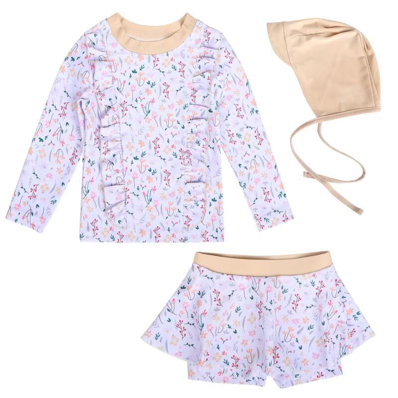 Women s UV Protection Long Sleeve Split Swimsuit Set
