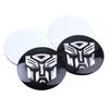 Car Styling 4Pcs 56mm Transformers Logo Car Tyre Wheel Center Hub Cap Autobots Emblem Decal Badge Sticker Accessories