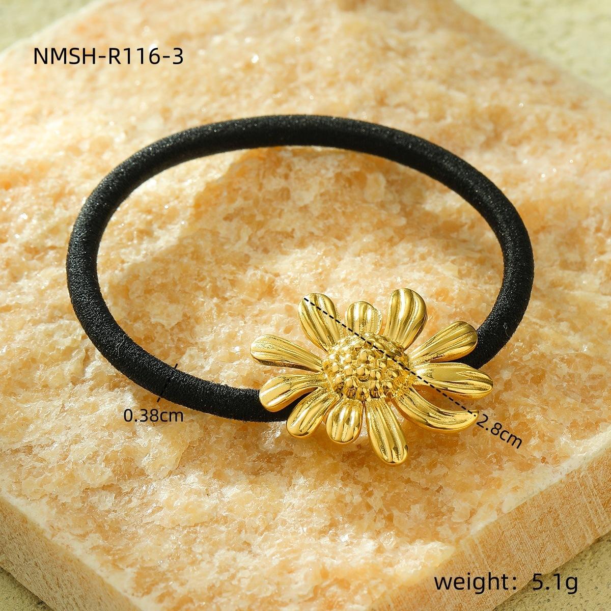 GEMCHIC Women s Retro Titanium Steel Daisy Flower Hair Tie High Elasticity Fashion Headwear