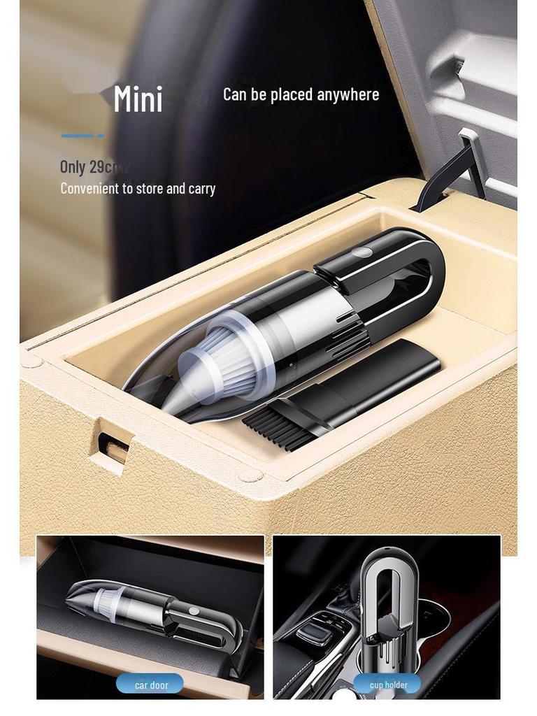 Wireless Car & Home Vacuum Cleaner: Compact, Powerful, High-Power Mini Charger