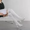 Women's high-heeled boots, sexy European and American style autumn and winter new waterproof table, fine-heeled large-size knee boots
