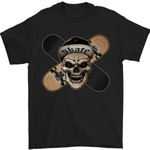 Skateboard Skull Skateboarding Mens T-Shirt 100% Cotton
