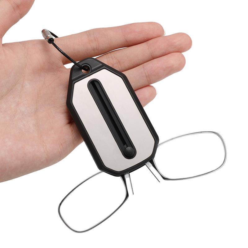 

Compact Keychain Clip-on Reading Glasses for Seniors +250 чёрный