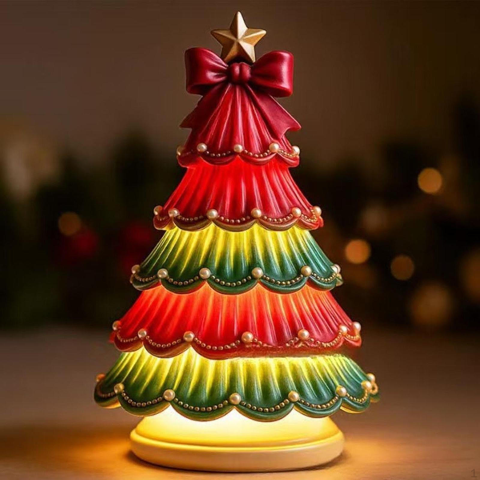 

Xmas Tree LED Night Light Lighting Christmas Decor Creative Design Desktop Ornament Novelty for