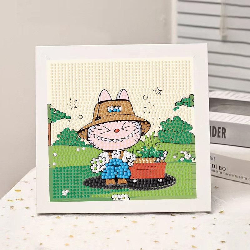 High-End Diamond Painting Diy Van Gogh Starry Sky Cat Creative Handmade Toy Table Decoration Diamond Painting With Frame