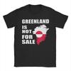 Greenland Is Not For Sale Greenland T Shirt Trendy T Shirts Man Cotton Round Neck Oversize Tees Short Sleeve Streetwear Tops