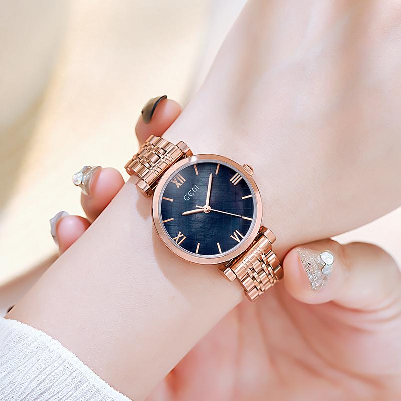 Steel Belt Watch Women'S Simple Temperament Fashion Versatile Waterproof Quartz Casual Watch