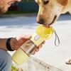 Bouteille d'eau pour chien Portable Anti-fuite Distributeur d'eau pour animaux de compagnie avec gamelle de boisson Voyage Abreuvoirs/Mangeoires pour animaux de compagnie pour la randonnée la marche en extérieur