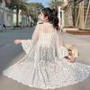 Lace Summer Thin Gauze Bell Sleeve Shawl - Loose Mid-Length Women's Sun Protection Cardigan