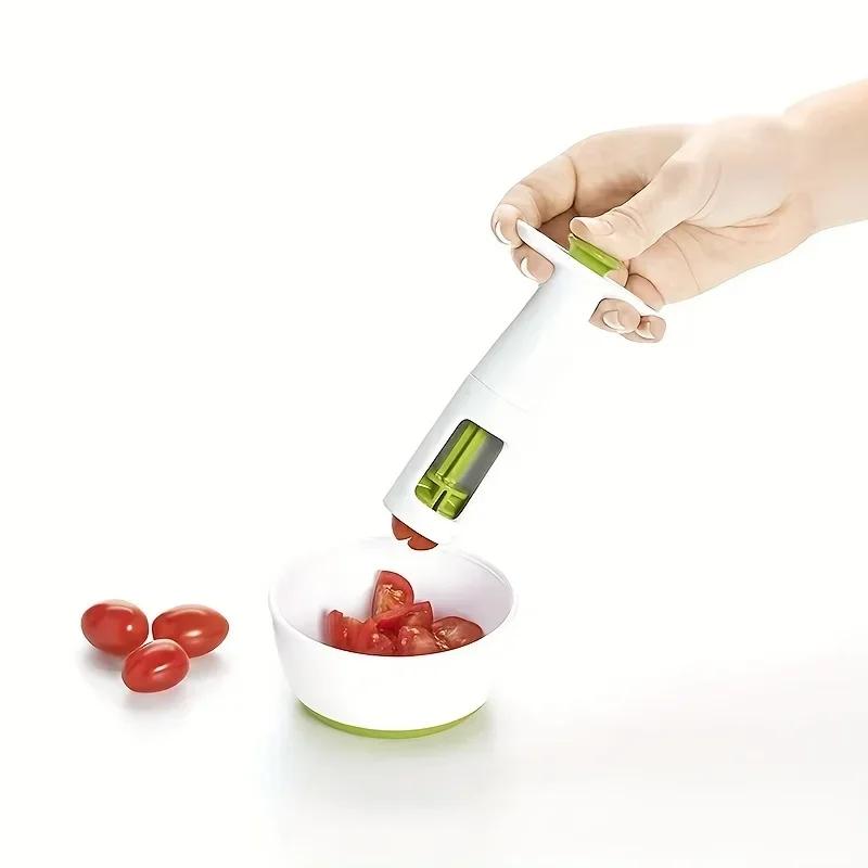 1Pc Multi-functional Creative Grape Cutter Cherry Peach Tomato Small Fruit Corer Slicer Kitchen Tools