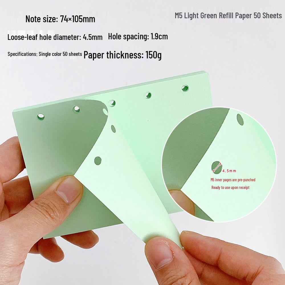 

M5 Mini Pastel A8 Planner Inserts: Five-Hole Loose-Leaf Refill Pages.