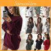 Şık Kadın Oversize Kapüşonlu Elbise Kışlık Uzun Sweatshirt