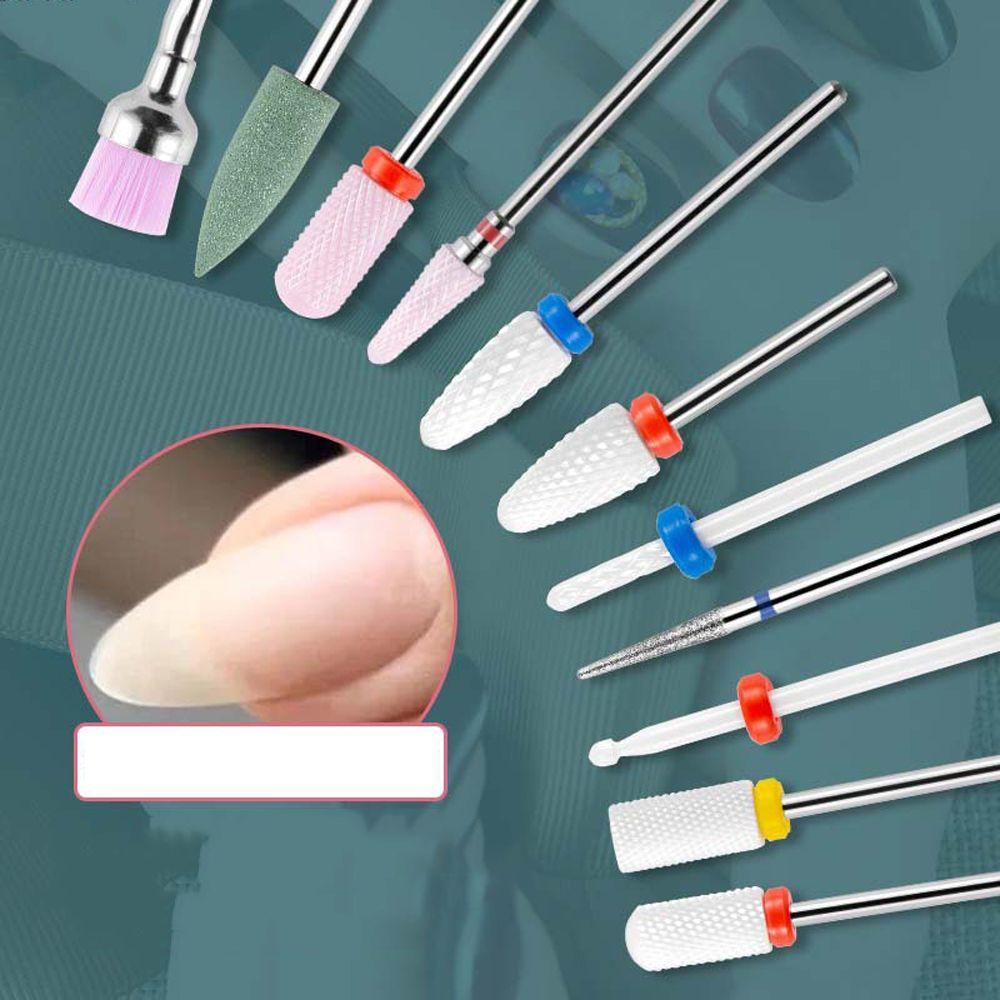 Nail Milling Cutters Set Ceramic Nail Drill Bit Electric Grinder Head Grinding Head Sander Tool