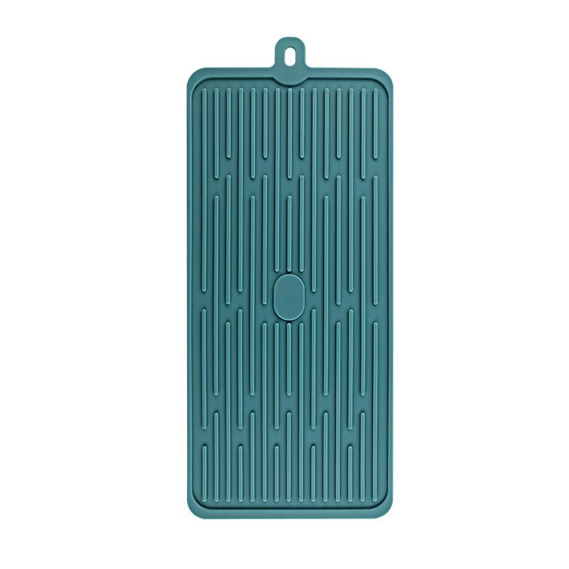 

Силиконовый сливной коврик, сухой коврик, большой сливной коврик для кухонной стойки, коврик для бара, барной чаши 47*20cm зелёный