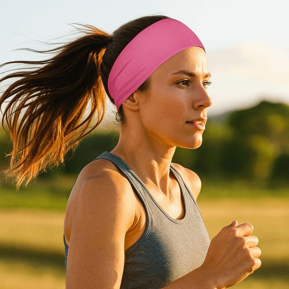 Non-Slip Yoga Fitness Hair Band Pure Color Knitted Yoga Headband New Fitness Hairband  Cycling