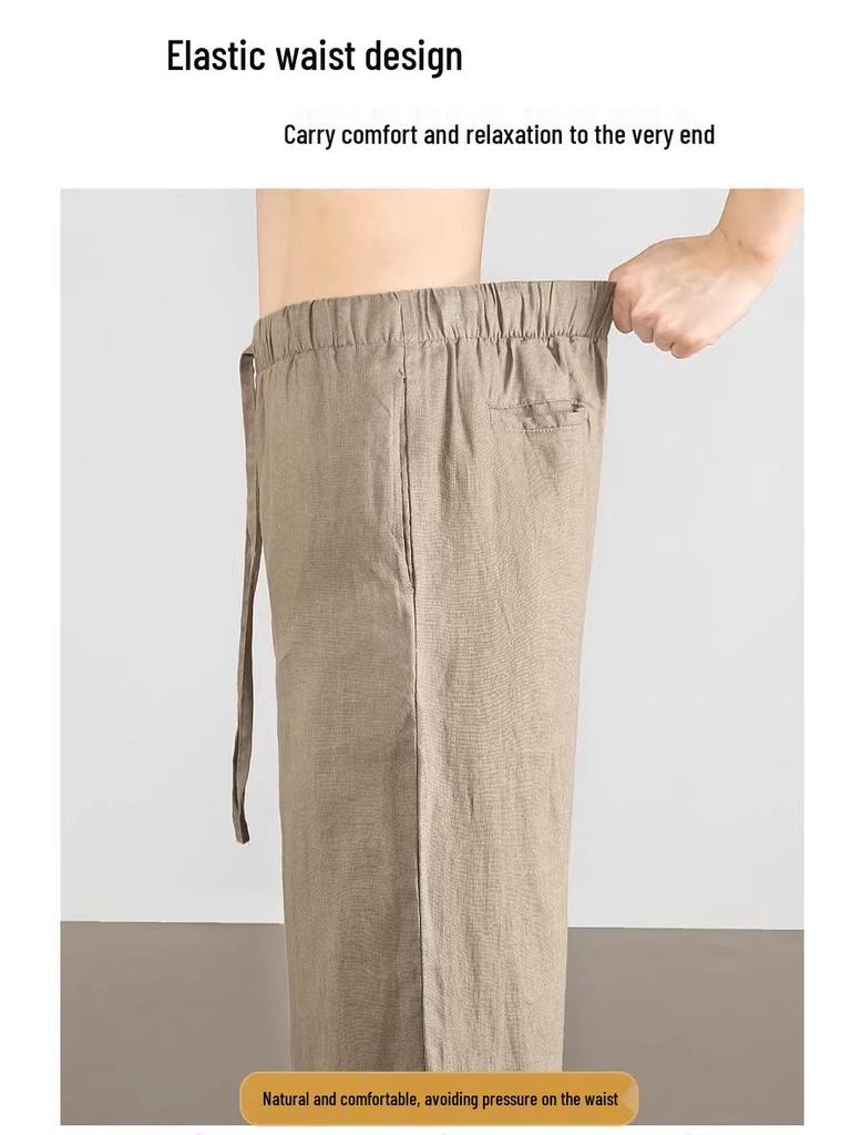 Women's Summer Wide-Leg Cotton Linen Pants: Relaxed, Versatile & Petite-Friendly