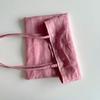 Strawberry Pink Linen Mini Bag