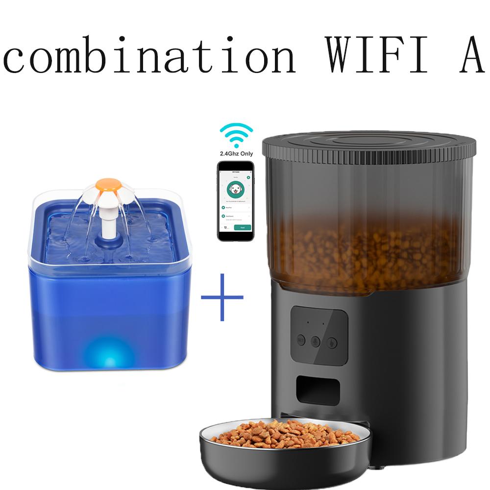 For 4L Pet Feeder  Automatic Dog Food Dispenser Smart Cat Feeder 2L Cat Automatic Drinking Fountain Dog Water Feeder
