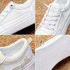 Summer New Ins Breathable White Shoes Hollowed Leisure Board Shoes Thick Bottom All-Matching Platform Shoes