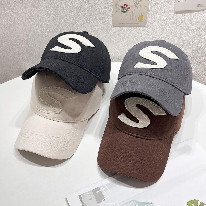 Șapcă de baseball clasică pentru femei, design gotic cu litera S cu broderie, șapcă ușoară și respirabilă în aer liber