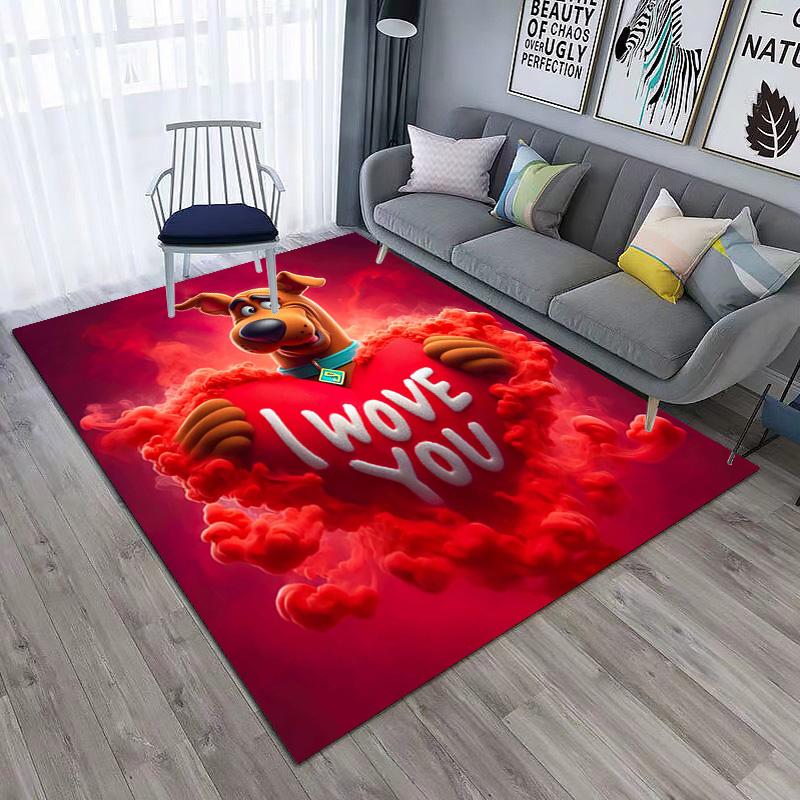 Halloween cartoon comedy adventure movie Scooby-Doo carpet is suitable for living room and bedroom doormats office balcony decorative carpet V3