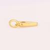 Plain Metal Pendant 925 Sterling Silver Gold Plated Minimalist Jewelry Gift for Her